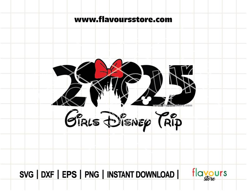 2025 Disney Girls Trip SVG, Minnie Ears SVG Cut Files