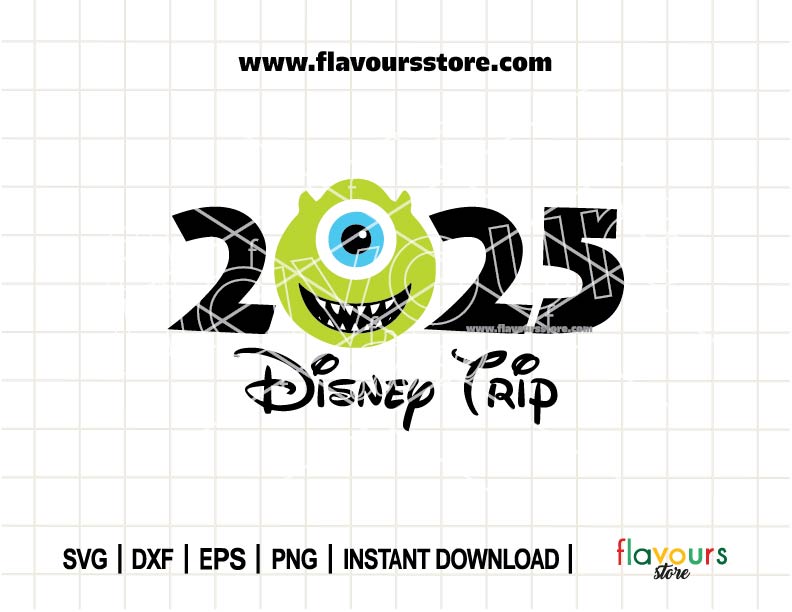 2025 Disney Trip Mike Wazowski, Monster Inc SVG Cut File