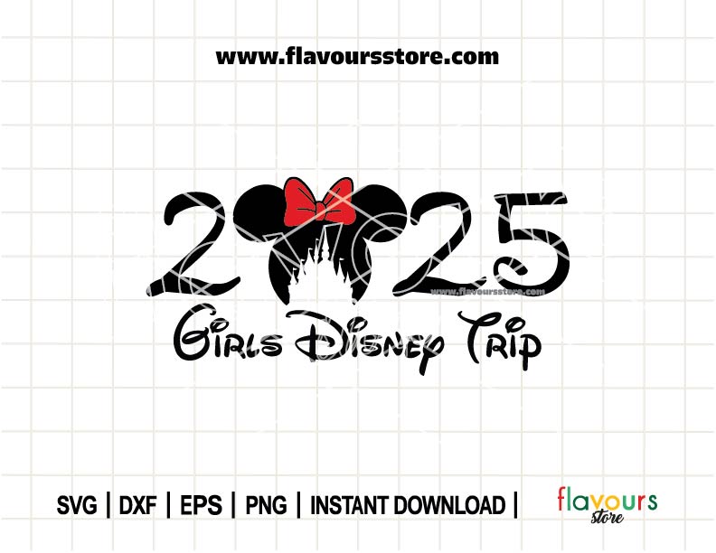 2025 Girls Trip Minnie Disney Castle SVG Cut File