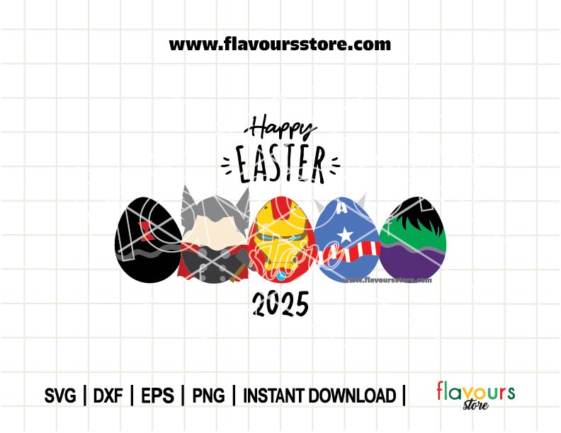 Happy Easter, Avengers Easter Eggs SVG Cut Files