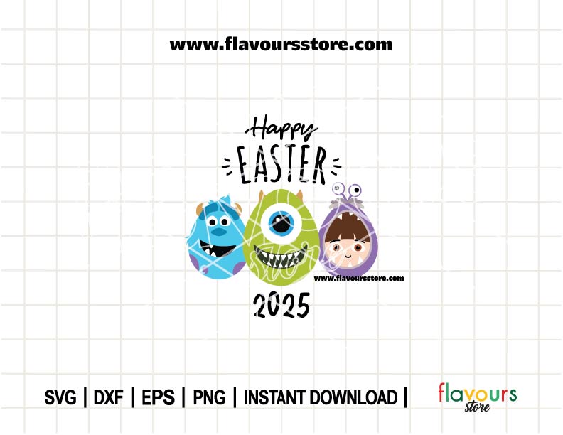 Happy Easter, Monster Inc Easter Eggs SVG Cut Files