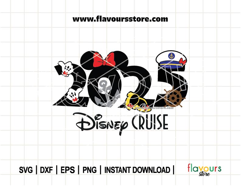 2025 Minnie Captain Disney Cruise SVG Cut Files