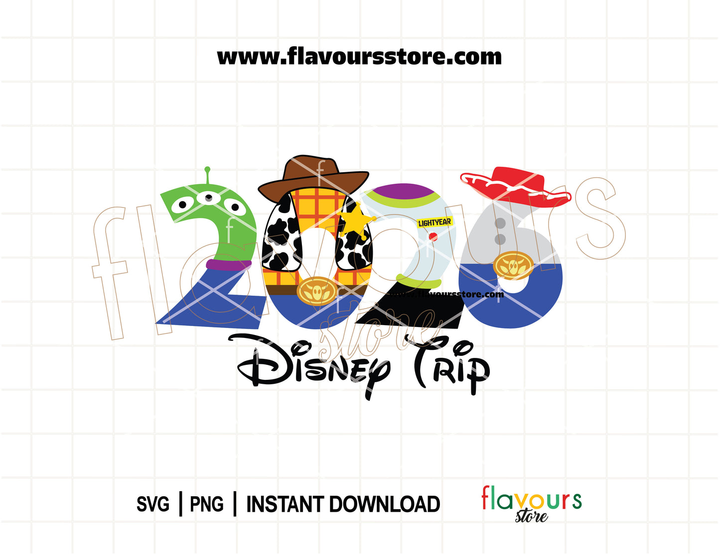 Toy Story inspired Disney 2026 family vacation SVG cut file for Cricut and Silhouette – Buzz and Woody matching shirt design