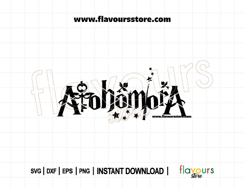 Alohomora SVG design featuring magical unlocking spell for Cricut crafts and Harry Potter-inspired DIY projects