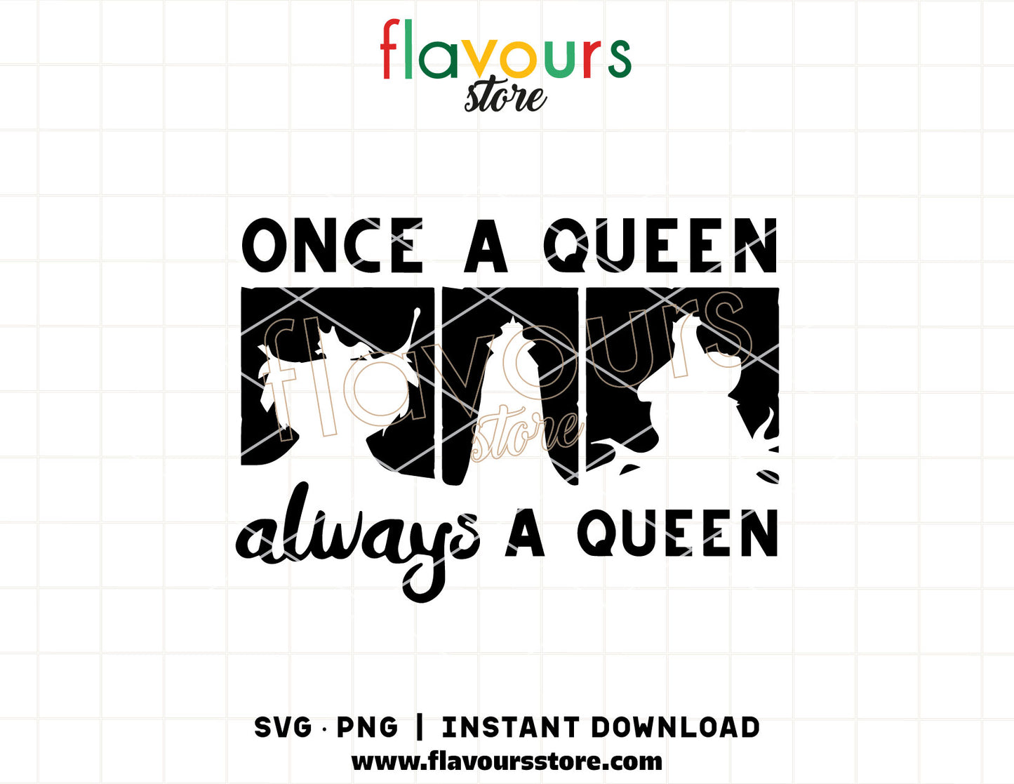 Once a Queen Always a Queen SVG villains silhouette cut file for Cricut and Silhouette