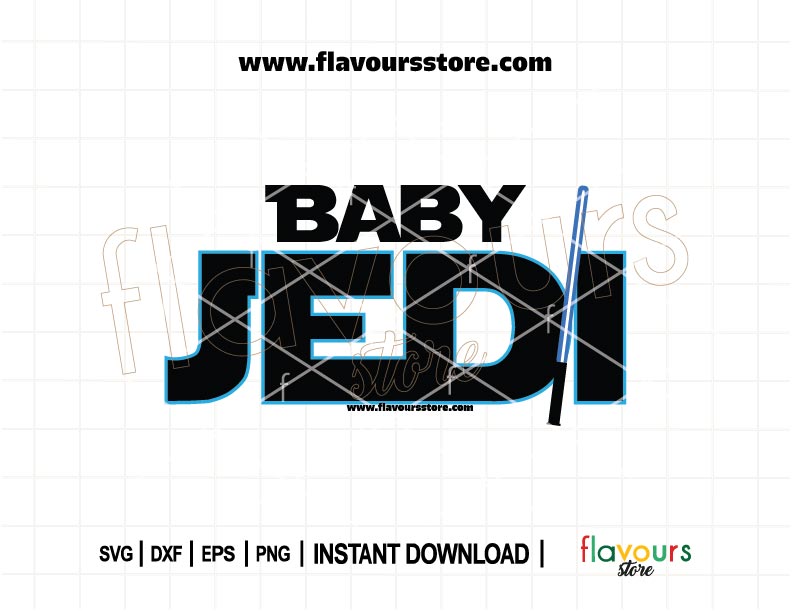 Cute Baby Jedi SVG cut file for Cricut and Silhouette, Star Wars Grogu design perfect for DIY baby onesies, shirts, mugs, and party decorations.