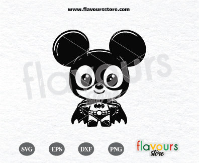 Mickey Batman Svg, Superhero Inspired, BatMouse, SVG Cut File