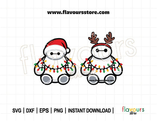 Baymax Santa Svg, Christmas Reindeer, Disney Christmas Svg, Cricut Silhouette