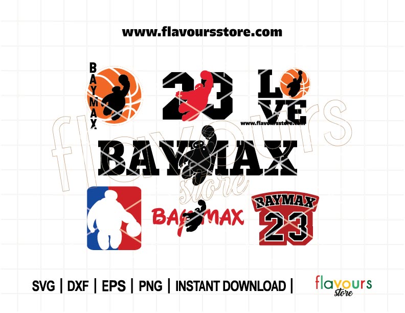 Baymax Jumping BUNDLE, Jump Air, Basketball Svg, Mouse Silhouette, Sport Svg, Baymax Silhouette Svg and Png files, digital download, Cricut