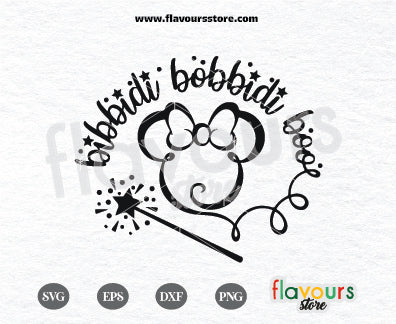 Bibbidi Bobbidi Boo Svg, Minnie Ears Bow SVG Cut File