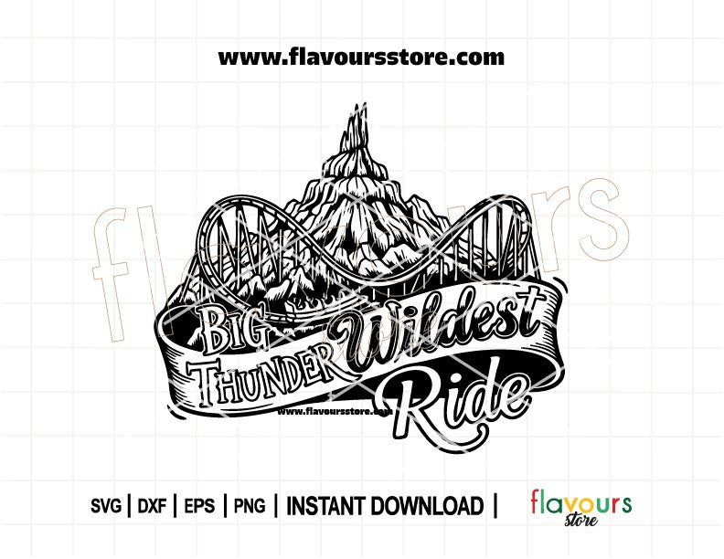 Big Thunder Mountain Railroad SVG and PNG for Cricut – Magic Kingdom Disney Shirt Design – Family Vacation Printable Clipart