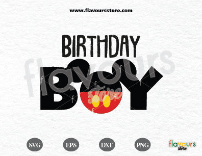Birthday Boy Mickey Ears SVG
