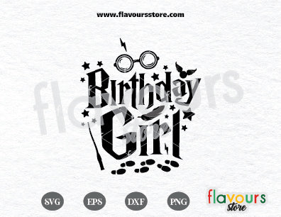 Birthday Girl Svg, Wizard Birthday Svg, Harry Potter Svg Files for Cricut