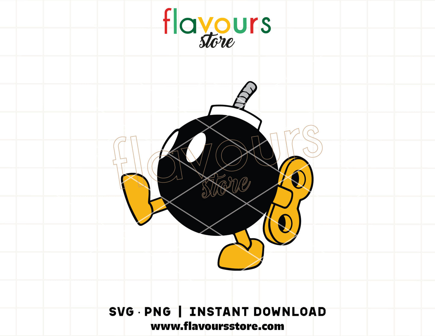 bomb omb svg retro gaming character cricut cut file shirt design