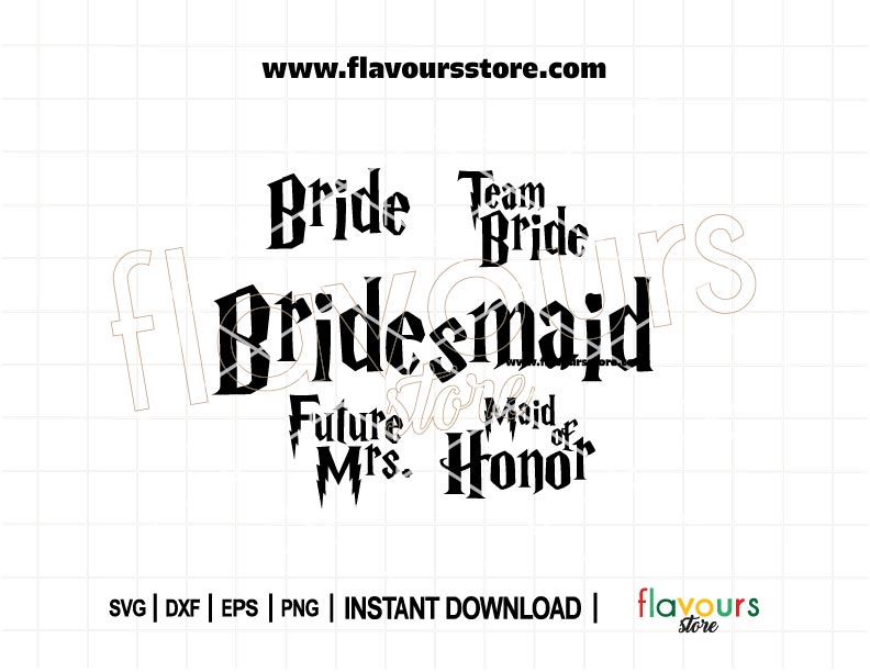 Harry Potter wedding SVG bundle for brides — includes magical bride and bachelorette Cricut cut files