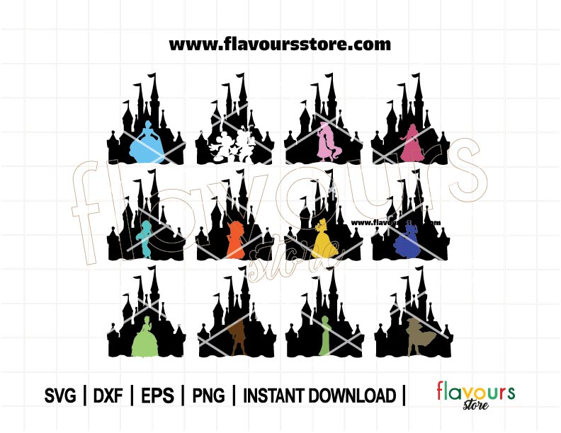 Magical Castle Bundle SVG, Castle svg bundle, Princess svg, Enchanted Kingdom, Princess Castle svg, Magic kingdom SVG, Cut File For Cricut