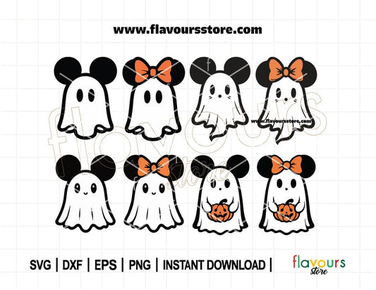 Mouse Ghosts Bundle, Halloween Ghost SVG, Halloween svg, funny, Cute Ghost, spooky vibes, Cut Files For Cricut Silhouette