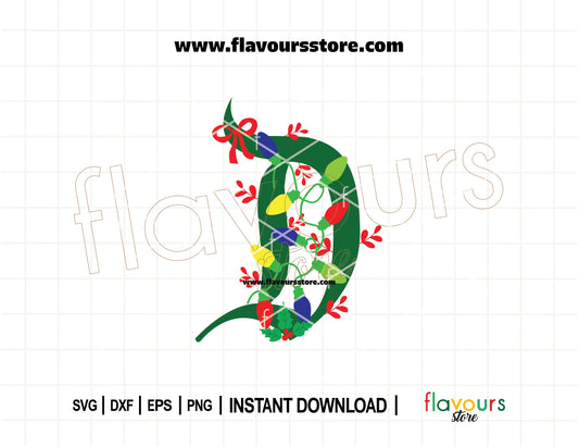 Disney Christmas SVG, D is for Disney SVG, Disney monogram Christmas SVG