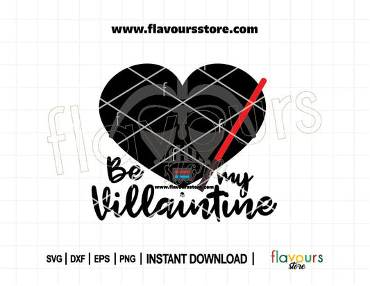 Darth Vader Be My Villaintine Valentine SVG Cut File for Cricut Silhouette – Star Wars Funny Love Design for Valentine’s Day Gifts