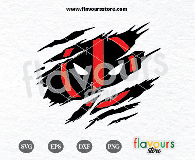 Deadpool Ripped, Deadpool Shirt Rip SVG, Superhero Ripped SVG Cut Files