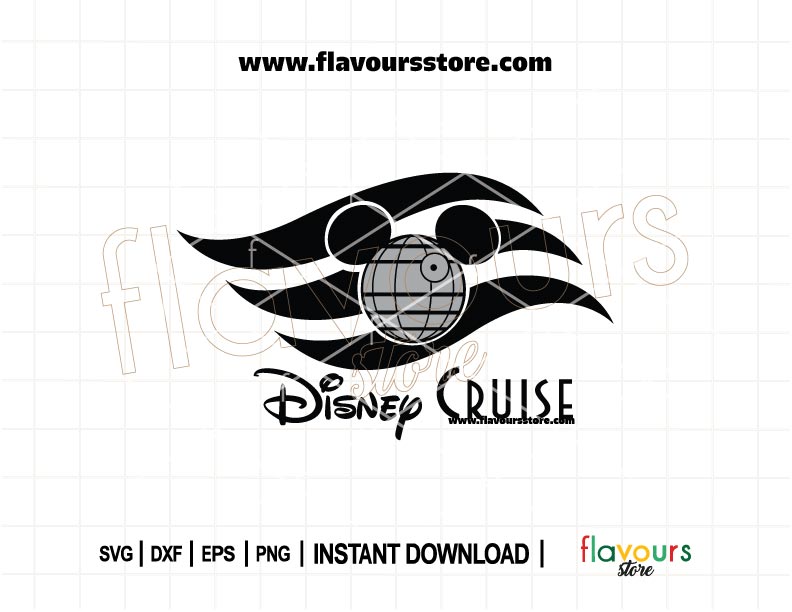 Death Star Disney Cruise SVG cut file for Cricut and Silhouette – perfect for Pirate Night flag, Disney Cruise door magnet, shirts, tote bags, and Star Wars gifts.