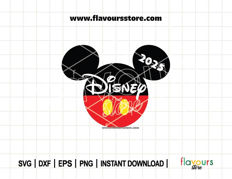 Disney 2025, Mickey Ears SVG Cut Files