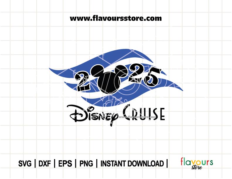 2025 Disney Cruise Flag, Mickey Ears SVG Cut Files
