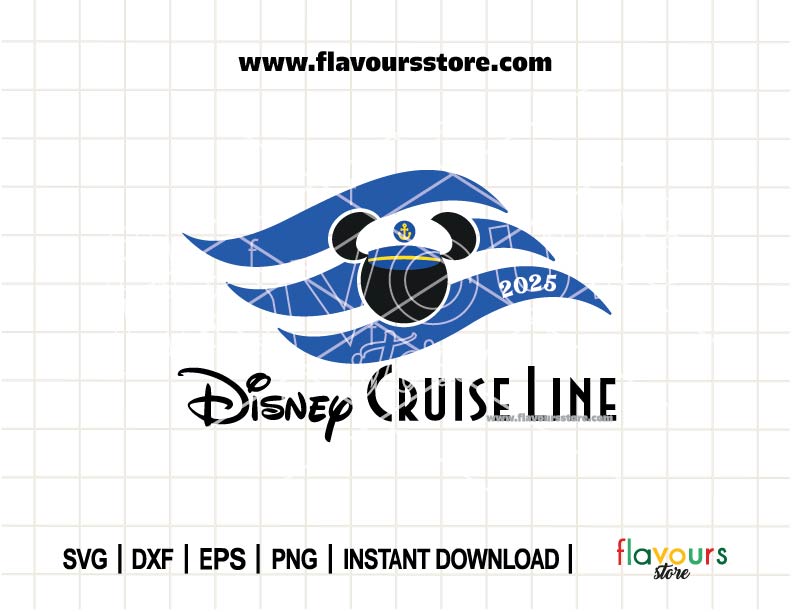 2025 Disney Cruise Flag, Mickey Captain Ears SVG Cut Files