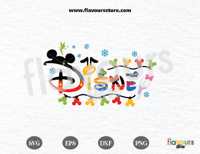 Magical Christmas Mouse Friends SVG Cut File for Cricut and Silhouette – Holiday design with mouse ears and Christmas lights for shirts, mugs, and ornaments