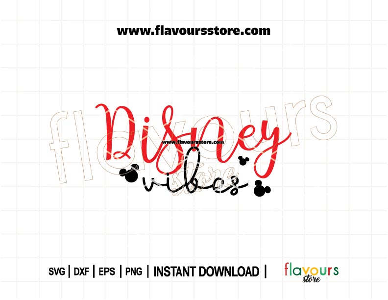 Disney Vibes SVG cut file for Cricut and Silhouette, perfect for magical Disney DIY projects, party decorations, and personalized gifts.