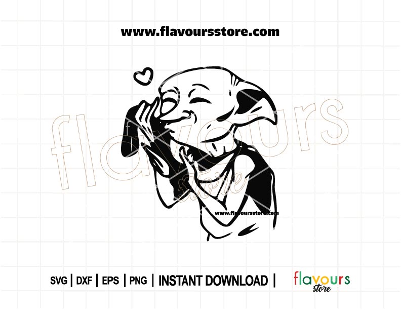 Dobby Love SVG cut file with heartwarming house elf quote inspired by Harry Potter, perfect for Cricut and Silhouette users