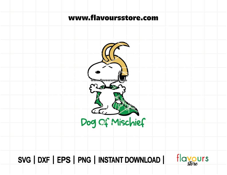 Dog of Mischief, Snoopy, SVG Cut File Cricut