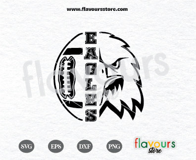 Eagles Football SVG, Football SVG, Football Shirt SVG, Sports Team Mascot Svg, Eagle Head Svg, Svg Files for Cricut, Digital Download