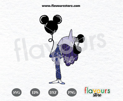 Ennui Holding a Mouse Balloon, Best Day Ever Svg, Inside Out 2 SVG Cut File Cricut