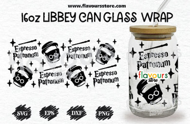 16oz Libbey Can Cup Wrap | Libbey Wrap Svg | Espresso Patronum Svg