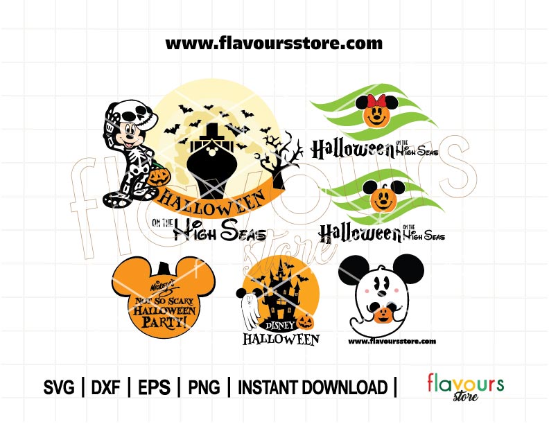 Halloween On The High Seas Bundle Svg, Not So Scary Svg, Mouse Cruise Svg, Disney Halloween SVG Cut File