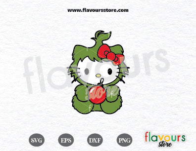 Baby Grinch Hello Kitty Svg, Grinch Svg, Christmas SVG Cut File Cricut Silhouette