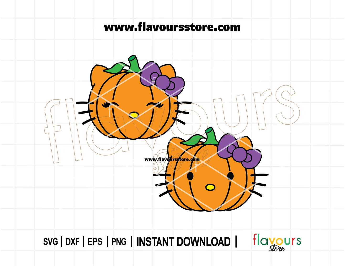 Hello Kitty pumpkin SVG design, cute Halloween cut file for Cricut and Silhouette. Perfect for shirts, mugs, trick-or-treat bags, and festive Halloween crafts.