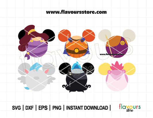 Hercules Ears Bundle SVG, Megara Ears Svg, Hero Ears Svg, Pegasus Svg, Hades Ears Svg, Cut File For Cricut SVG