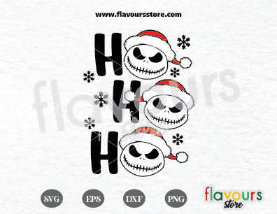 Ho Ho Ho Jack Skellington Christmas SVG Cut File Cricut Silhouette