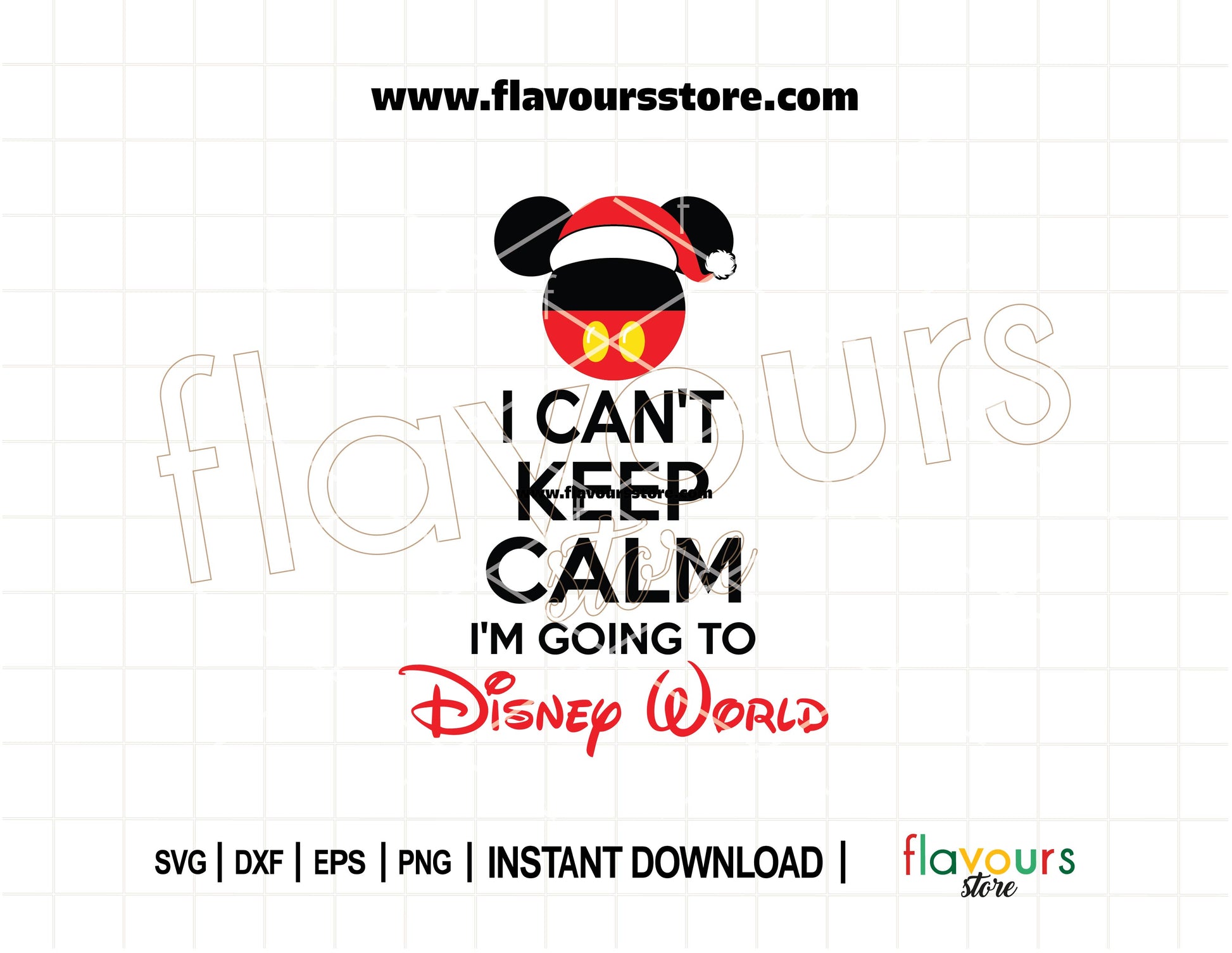 Festive I Can’t Keep Calm I’m Going to Disney World SVG perfect for Disney Christmas vacation shirts, crafts, and Cricut projects.