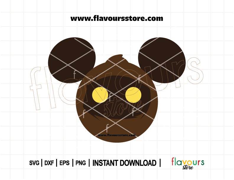 Jawa Mickey ears Star Wars SVG cut file for Cricut and Silhouette, perfect for Disney trip shirts, cosplay, party decor, gifts, and crafts