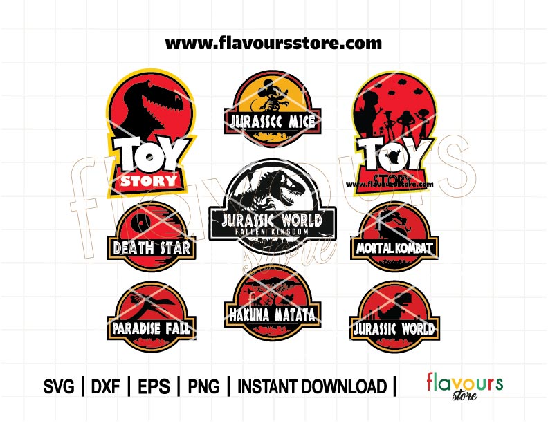 Jurassic SVG Bundle, Jurassic Park SVG File, Dinosaur Logo, Jurassic World Park, Dinosaur, Cut Files for Cricut, Perfect for your Crafts