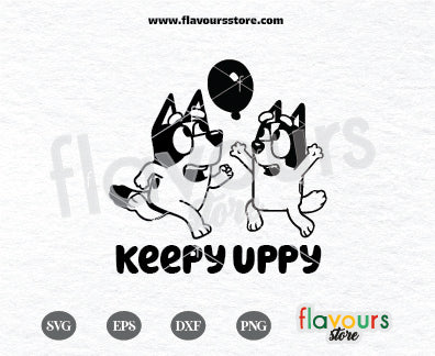 Keepy Uppy Svg, Bluey And Bingo Svg, Cute Bluey Svg