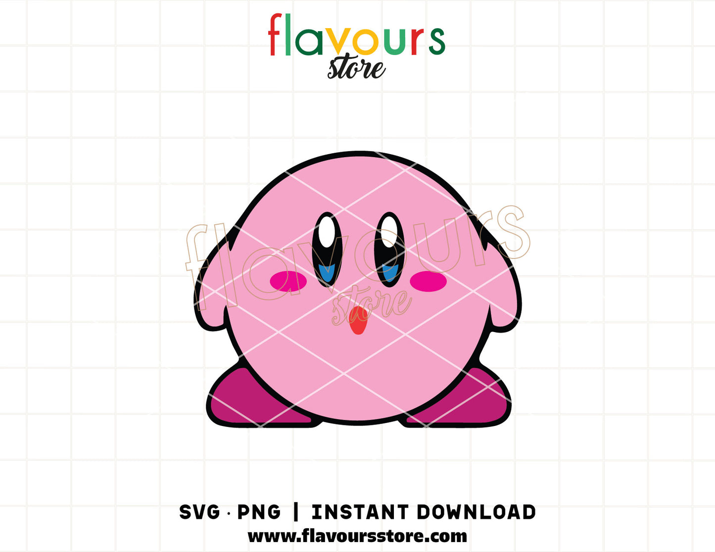 kirby svg cute pink gaming character cricut cut file shirt design