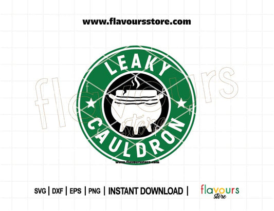 Magical Leaky Cauldron Starbucks ring design, perfect for Cricut crafts and Harry Potter-themed projects.
