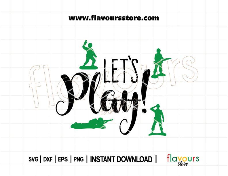 Let’s Play Toy Story Army Soldiers SVG Cut File – Green Army Men for Cricut and Silhouette