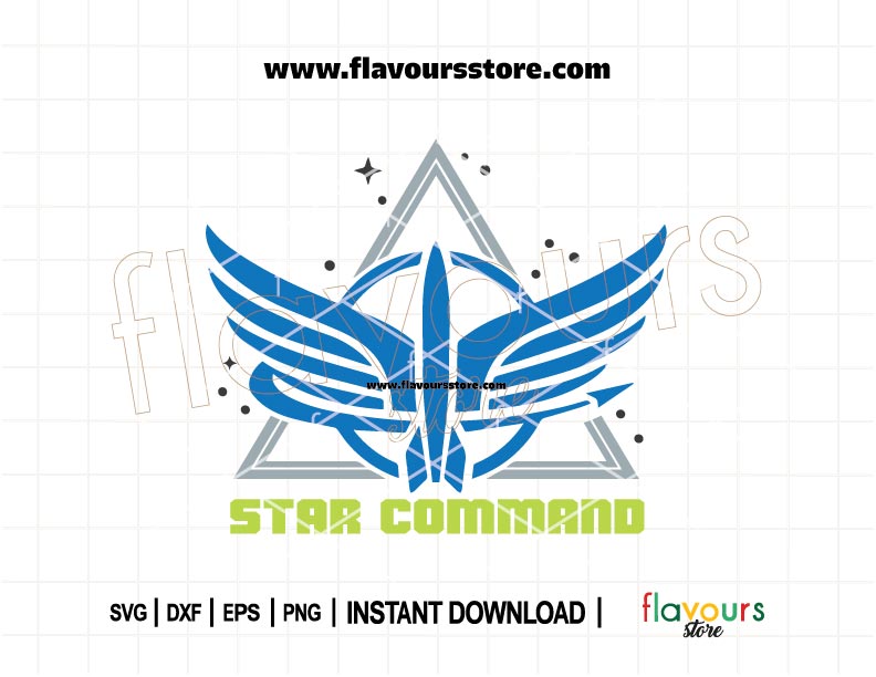 Buzz Lightyear Star Command logo SVG in bold space style – compatible with Cricut and Silhouette for Disney crafts