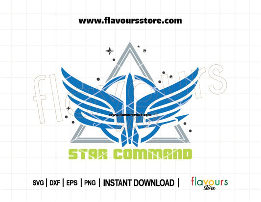 Buzz Lightyear Star Command logo SVG in bold space style – compatible with Cricut and Silhouette for Disney crafts