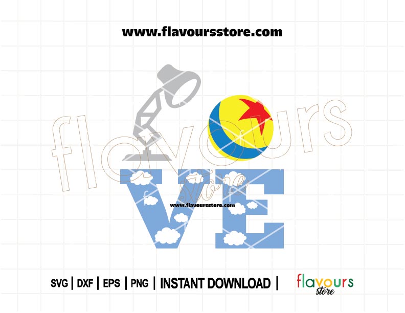 Love Toy Story SVG with Pixar-inspired elements, designed for Valentine's Day crafts, Cricut projects, and Silhouette cut files